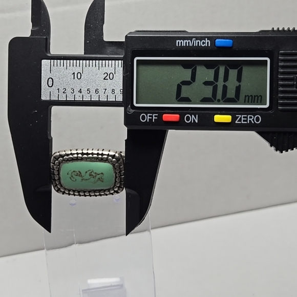 Chico's Silver Tone Turquoise Aqua Color with Copper Design Clip-On Earrings - Picture 8 of 9